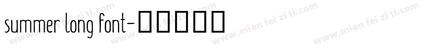 summer long font字体转换